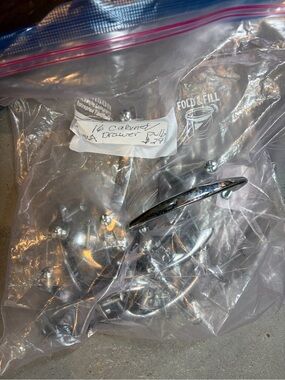 Firm. Vintage style Silver Cabinet Drawer Pulls - Polished Chrome Finish